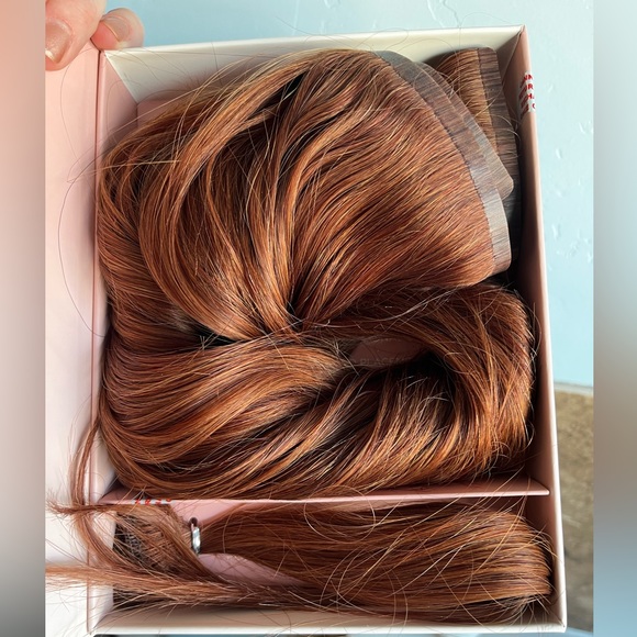 Glam Seamless Invisi Clip-in 16" Hair Extensions - Auburn - Picture 7 of 10